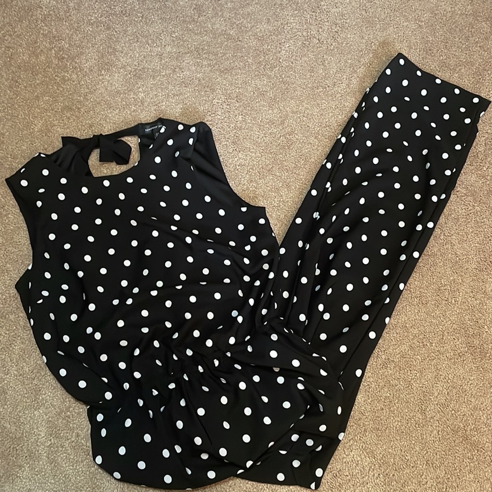 Polka dot jumpsuit  size 6